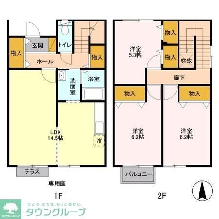 グレイスタウン蘇我 Dの物件間取画像